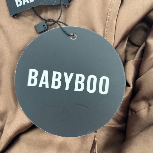 Elegant Brown Cowl Neck Mini Dress | New With Tags - Picture 7 of 8